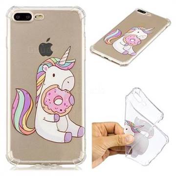 Donut Unicorn Anti-fall Clear Varnish Soft TPU Back Cover for iPhone 8 Plus / 7 Plus 7P(5.5 inch)