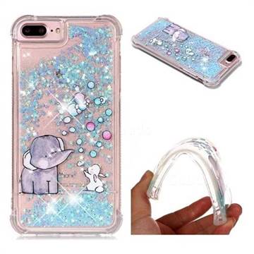 Bubble Jumbo Rabbit Dynamic Liquid Glitter Sand Quicksand Star TPU Case for iPhone 8 Plus / 7 Plus 7P(5.5 inch)
