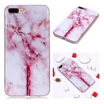 Red Grain Soft TPU Marble Pattern Phone Case for iPhone 8 Plus / 7 Plus 7P(5.5 inch)