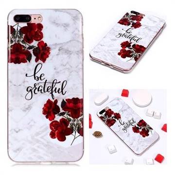 Rose Soft TPU Marble Pattern Phone Case for iPhone 8 Plus / 7 Plus 7P(5.5 inch)