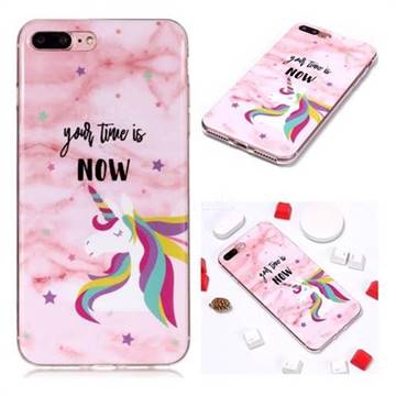 Unicorn Soft TPU Marble Pattern Phone Case for iPhone 8 Plus / 7 Plus 7P(5.5 inch)