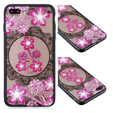 Daffodil Lace Diamond Flower Soft TPU Back Cover for iPhone 8 Plus / 7 Plus 7P(5.5 inch)