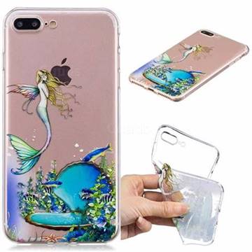 Mermaid Clear Varnish Soft Phone Back Cover for iPhone 8 Plus / 7 Plus 7P(5.5 inch)
