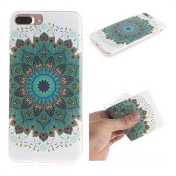 Peacock Mandala IMD Soft TPU Cell Phone Back Cover for iPhone 8 Plus / 7 Plus 7P(5.5 inch)
