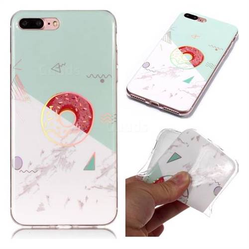 Donuts Marble Pattern Bright Color Laser Soft TPU Case for iPhone 8 Plus / 7 Plus 7P(5.5 inch)