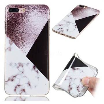 Black white Grey Soft TPU Marble Pattern Phone Case for iPhone 8 Plus / 7 Plus 7P(5.5 inch)