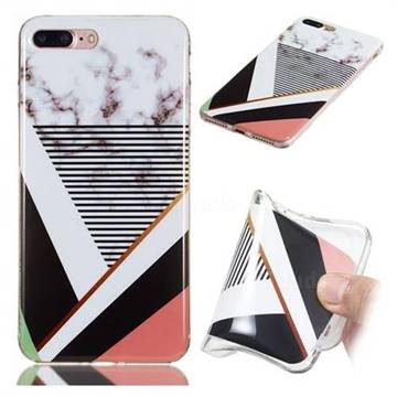 Pinstripe Soft TPU Marble Pattern Phone Case for iPhone 8 Plus / 7 Plus 7P(5.5 inch)