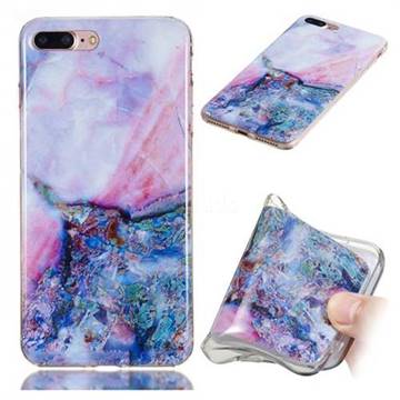 Purple Amber Soft TPU Marble Pattern Phone Case for iPhone 8 Plus / 7 Plus 7P(5.5 inch)