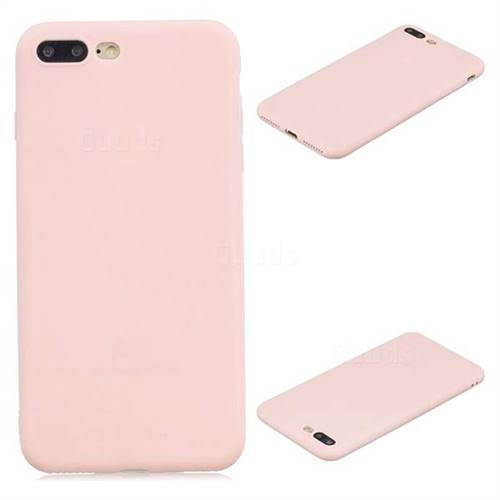 Candy Soft Silicone Protective Phone Case for iPhone 8 Plus / 7 Plus 7P(5.5 inch) - Light Pink