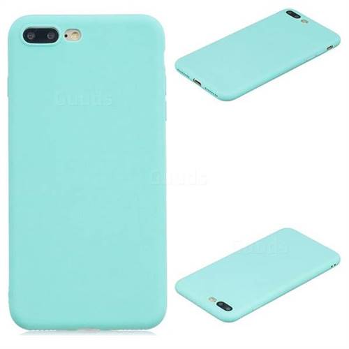 Candy Soft Silicone Protective Phone Case for iPhone 8 Plus / 7 Plus 7P(5.5 inch) - Light Blue
