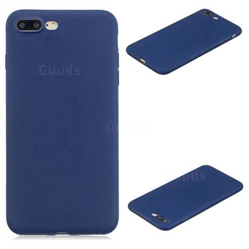 Candy Soft Silicone Protective Phone Case for iPhone 8 Plus / 7 Plus 7P(5.5 inch) - Dark Blue