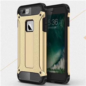 King Kong Armor Premium Shockproof Dual Layer Rugged Hard Cover for iPhone 8 Plus / 7 Plus 7P(5.5 inch) - Champagne Gold