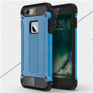 King Kong Armor Premium Shockproof Dual Layer Rugged Hard Cover for iPhone 8 Plus / 7 Plus 7P(5.5 inch) - Sky Blue