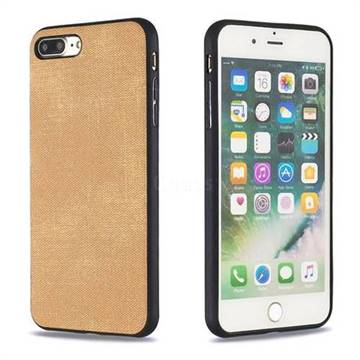 Canvas Cloth Coated Soft Phone Cover for iPhone 8 Plus / 7 Plus 7P(5.5 inch) - Brown