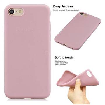 Soft Matte Silicone Phone Cover for iPhone 8 Plus / 7 Plus 7P(5.5 inch) - Lotus Color