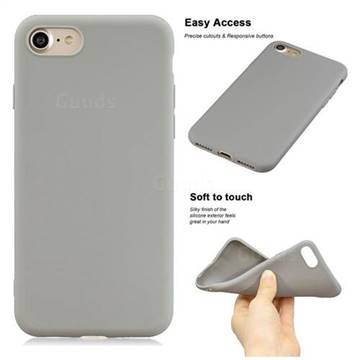 Soft Matte Silicone Phone Cover for iPhone 8 Plus / 7 Plus 7P(5.5 inch) - Gray