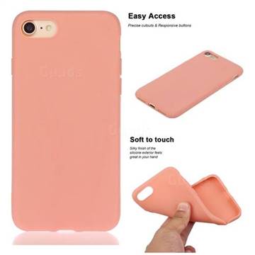 Soft Matte Silicone Phone Cover for iPhone 8 Plus / 7 Plus 7P(5.5 inch) - Coral Orange