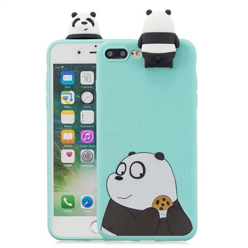 Striped Bear Soft 3D Climbing Doll Stand Soft Case for iPhone 8 Plus / 7 Plus 7P(5.5 inch)