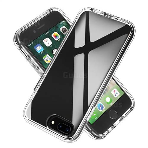 Transparent 2 in 1 Drop-proof Cell Phone Back Cover for iPhone 8 Plus / 7 Plus 7P(5.5 inch)