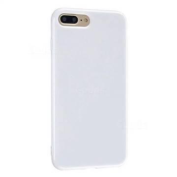 2mm Candy Soft Silicone Phone Case Cover for iPhone 8 Plus / 7 Plus 7P(5.5 inch) - White