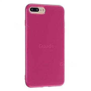 2mm Candy Soft Silicone Phone Case Cover for iPhone 8 Plus / 7 Plus 7P(5.5 inch) - Rose