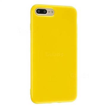 2mm Candy Soft Silicone Phone Case Cover for iPhone 8 Plus / 7 Plus 7P(5.5 inch) - Yellow