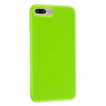 2mm Candy Soft Silicone Phone Case Cover for iPhone 8 Plus / 7 Plus 7P(5.5 inch) - Bright Green
