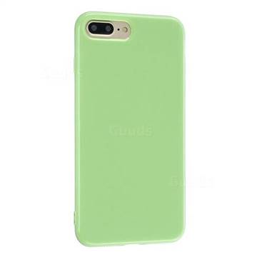 2mm Candy Soft Silicone Phone Case Cover for iPhone 8 Plus / 7 Plus 7P(5.5 inch) - Light green