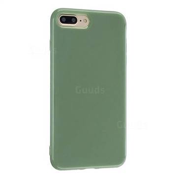 2mm Candy Soft Silicone Phone Case Cover for iPhone 8 Plus / 7 Plus 7P(5.5 inch) - Pea Green