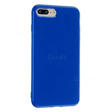2mm Candy Soft Silicone Phone Case Cover for iPhone 8 Plus / 7 Plus 7P(5.5 inch) - Navy Blue
