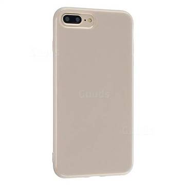 2mm Candy Soft Silicone Phone Case Cover for iPhone 8 Plus / 7 Plus 7P(5.5 inch) - Khaki