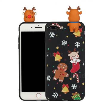Gift Snow Christmas Xmax Soft 3D Doll Silicone Case for iPhone 8 Plus / 7 Plus 7P(5.5 inch)