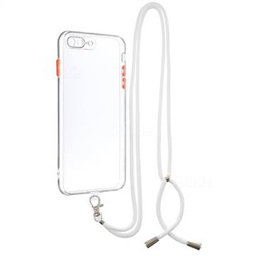 Necklace Cross-body Lanyard Strap Cord Phone Case Cover for iPhone 8 Plus / 7 Plus 7P(5.5 inch) - Transparent