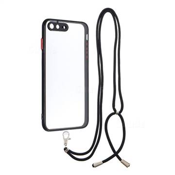 Necklace Cross-body Lanyard Strap Cord Phone Case Cover for iPhone 8 Plus / 7 Plus 7P(5.5 inch) - Black