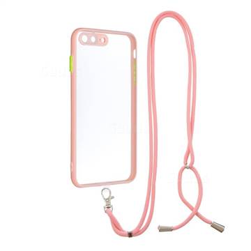 Necklace Cross-body Lanyard Strap Cord Phone Case Cover for iPhone 8 Plus / 7 Plus 7P(5.5 inch) - Pink