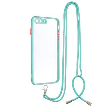 Necklace Cross-body Lanyard Strap Cord Phone Case Cover for iPhone 8 Plus / 7 Plus 7P(5.5 inch) - Blue