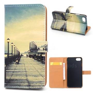 Retro Bridge Leather Wallet Case for iPhone 8 Plus / 7 Plus 8P 7P (5.5 inch)