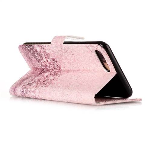 Glittering Rose Gold PU Leather Wallet Case for iPhone 8 Plus / 7