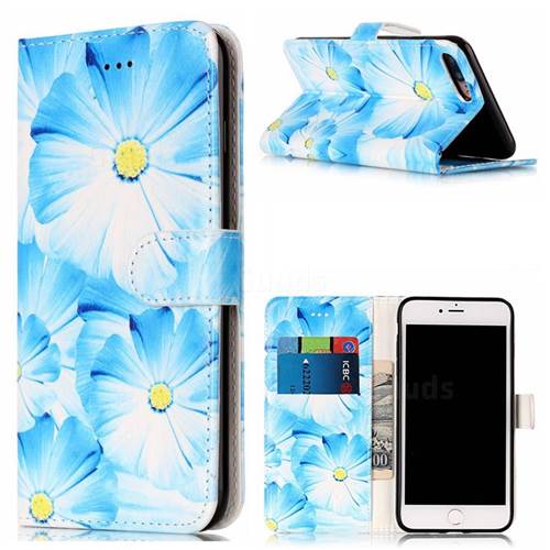 Orchid Flower PU Leather Wallet Case for iPhone 8 Plus / 7 Plus 8P 7P(5.5 inch)