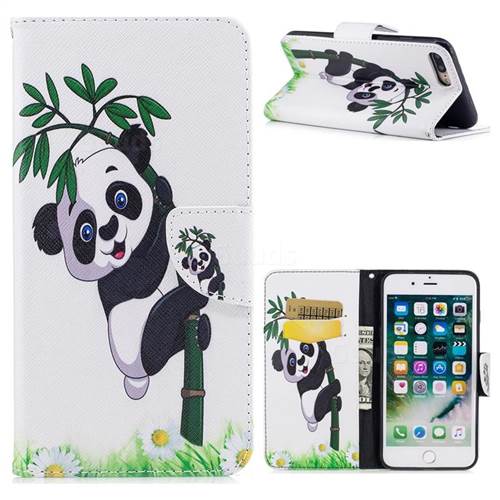 Bamboo Panda Leather Wallet Case for iPhone 8 Plus / 7 Plus 8P 7P(5.5 inch)