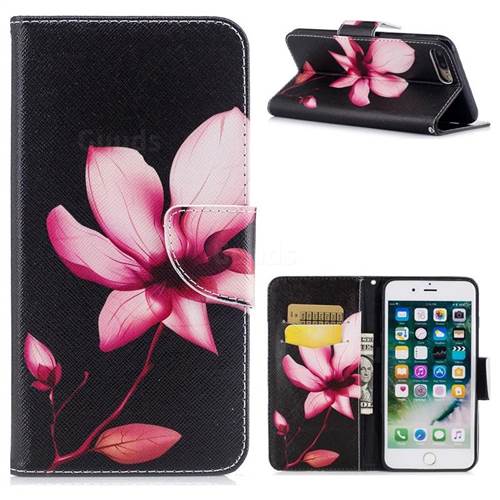 Lotus Flower Leather Wallet Case for iPhone 8 Plus / 7 Plus 8P 7P(5.5 inch)