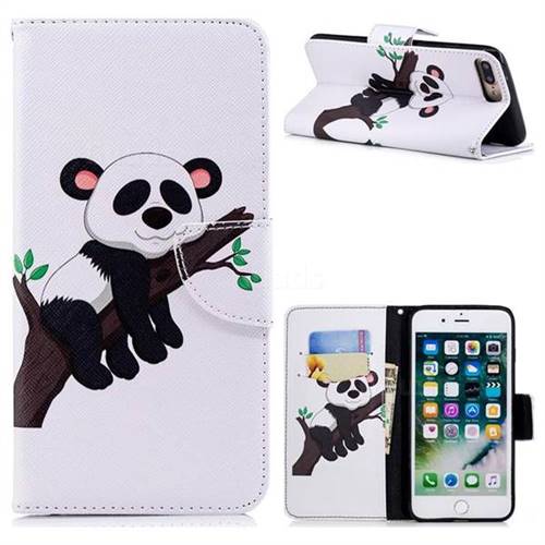 Tree Panda Leather Wallet Case for iPhone 8 Plus / 7 Plus 7P(5.5 inch)