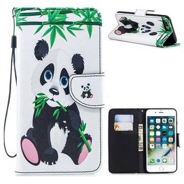 Panda PU Leather Wallet Phone Case for iPhone 8 Plus / 7 Plus 7P(5.5 inch)