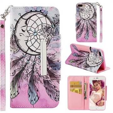 Angel Monternet Big Metal Buckle PU Leather Wallet Phone Case for iPhone 8 Plus / 7 Plus 7P(5.5 inch)