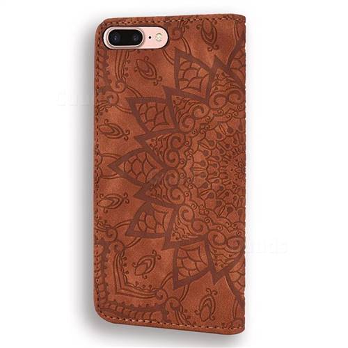 Purple Vaburs iPhone 7/ iPhone 8 iPhone SE 2020/ Case Wallet with Card Holder Embossed Mandala Pattern/ Flower Premium PU Leather Double Magnetic Buttons Flip Shockproof Protective Case