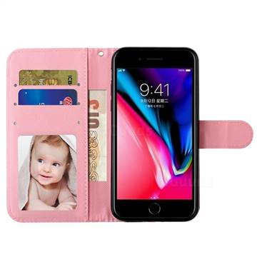 Wallet Snugg Phone Case Iphone Pink Bear 3D Leather Phone Holster