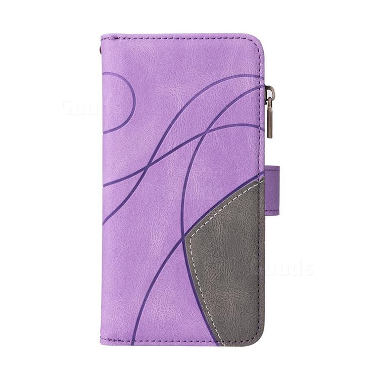 Amazon Apple Iphone Wallet Case Luxury Two-color Stitching Multi