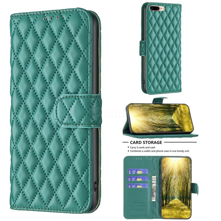 Binfen Color BF-14 Fragrance Protective Wallet Flip Cover for iPhone 8 Plus / 7 Plus 7P(5.5 inch) - Green