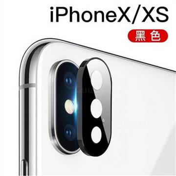 R-JUST Back Rear Camera Lens Ultra Thin Metal Protector for iPhone XS / iPhone X(5.8 inch) - Black