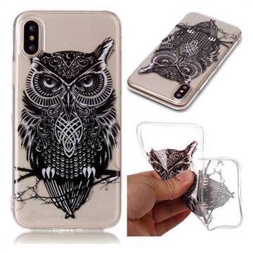 Staring Owl Super Clear Soft TPU Back Cover for iPhone XS / X / 10 (5.8 inch)